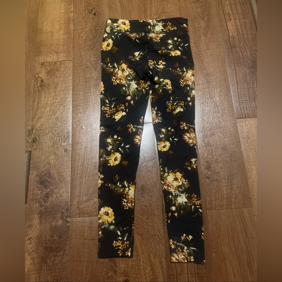 Sweatshirt Project By French Laundry M Cotton Floral Long Leggings Fall Autumn - Picture 3 of 5